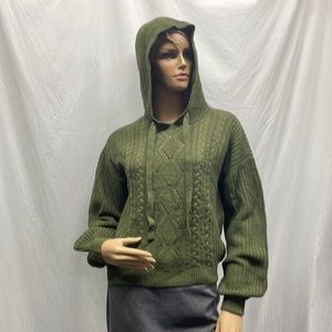 Almost Famous Green Knit Hoodie Sweater NWOT